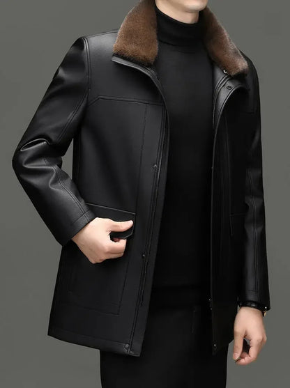 "Pelle Reale" – Sheepskin Mink Coat By Enzo Bellari®