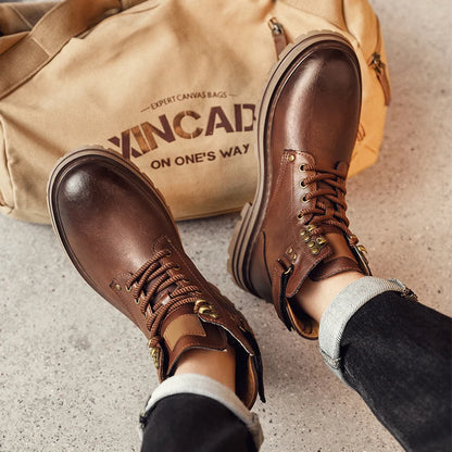 "Cuoio Puro" – Leather Ankle Boots By Enzo Bellari®