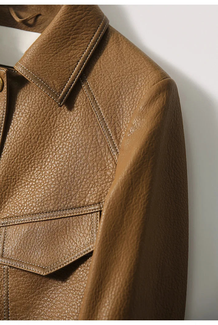 "Autunno Lucido" – Faux Leather Jacket By Enzo Bellari®
