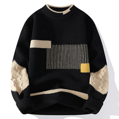 "Trama Mista" – Patchwork Knit Sweater By Enzo Bellari®