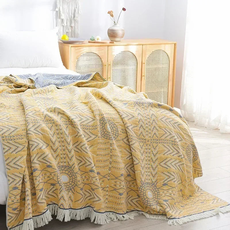 "Vento Lieve" – Cotton Gauze Throw Blanket By Enzo Bellari®