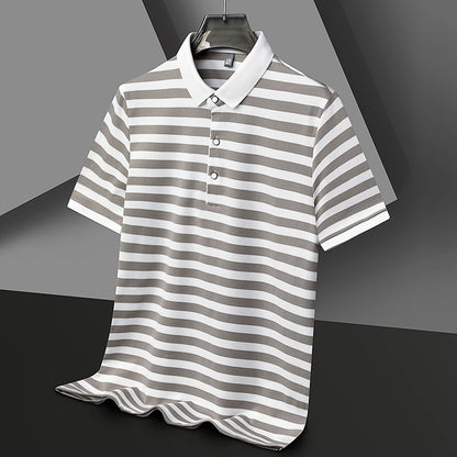 "Vera Luce" – Striped Cotton Polo Shirt By Enzo Bellari®
