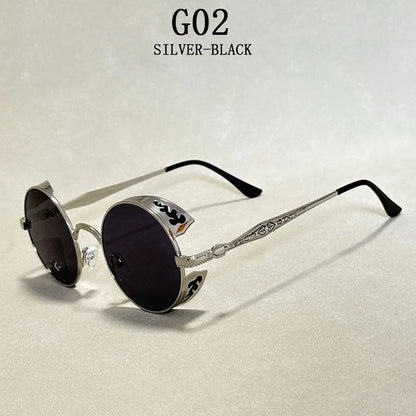 "Occhio Vapore" – Steampunk Round Sunglasses By Enzo Bellari®
