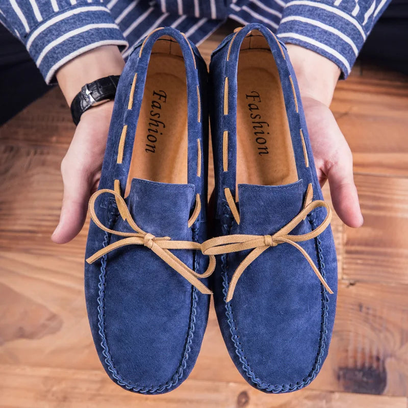 "Nodo Soffice" – Suede Lace-up Loafers By Enzo Bellari®