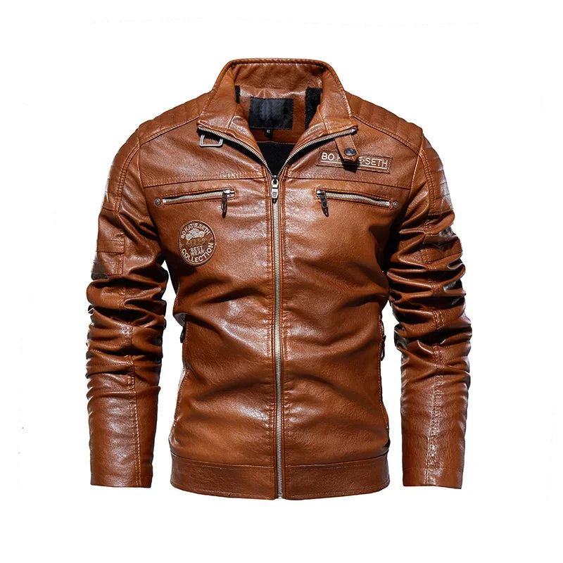 "Strada Gelida" – Fleece Leather Jacket By Enzo Bellari®