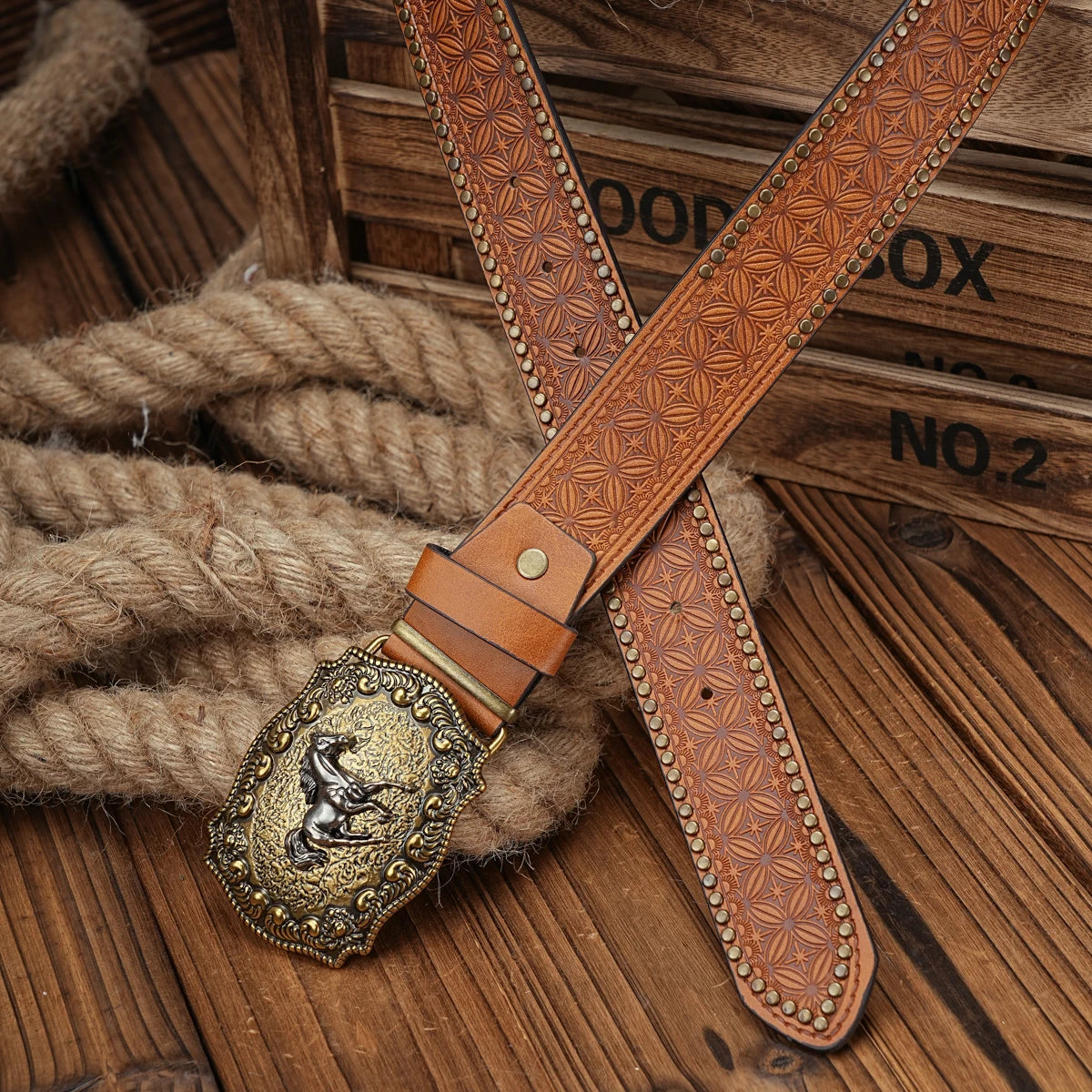 "Aria Serenata" – Western Cowboy PU Leather Belt By Enzo Bellari®