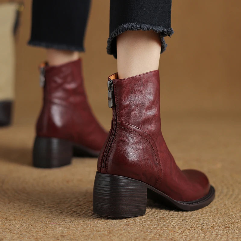 "Tacchi Corti" – Leather Ankle Boots By Enzo Bellari®