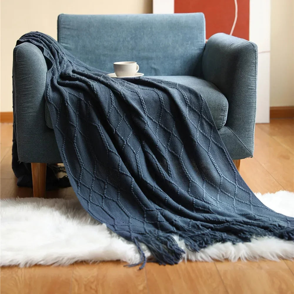 "Cielo Stellato" – Nordic Knit Sofa Blanket By Enzo Bellari®