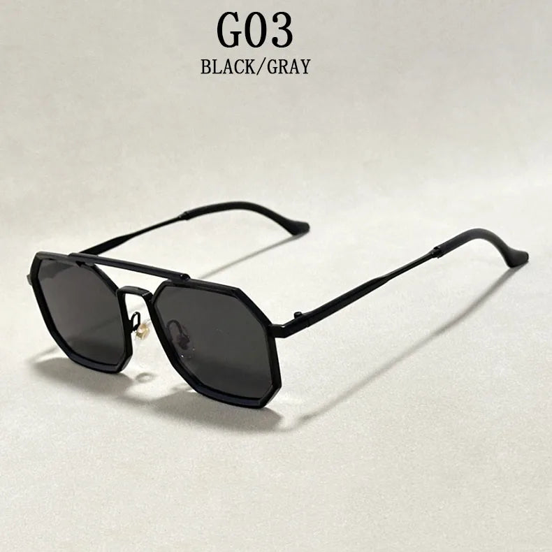 "Occhio Metallico" – Square Retro Sunglasses By Enzo Bellari®