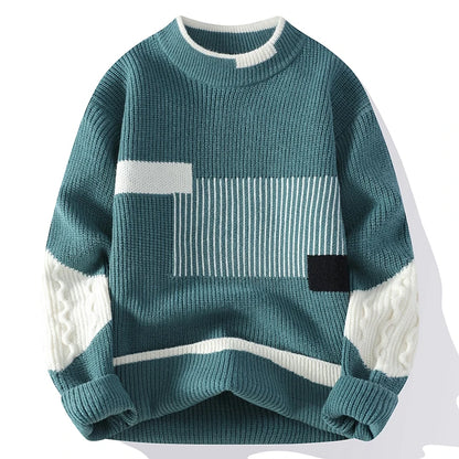 "Trama Mista" – Patchwork Knit Sweater By Enzo Bellari®