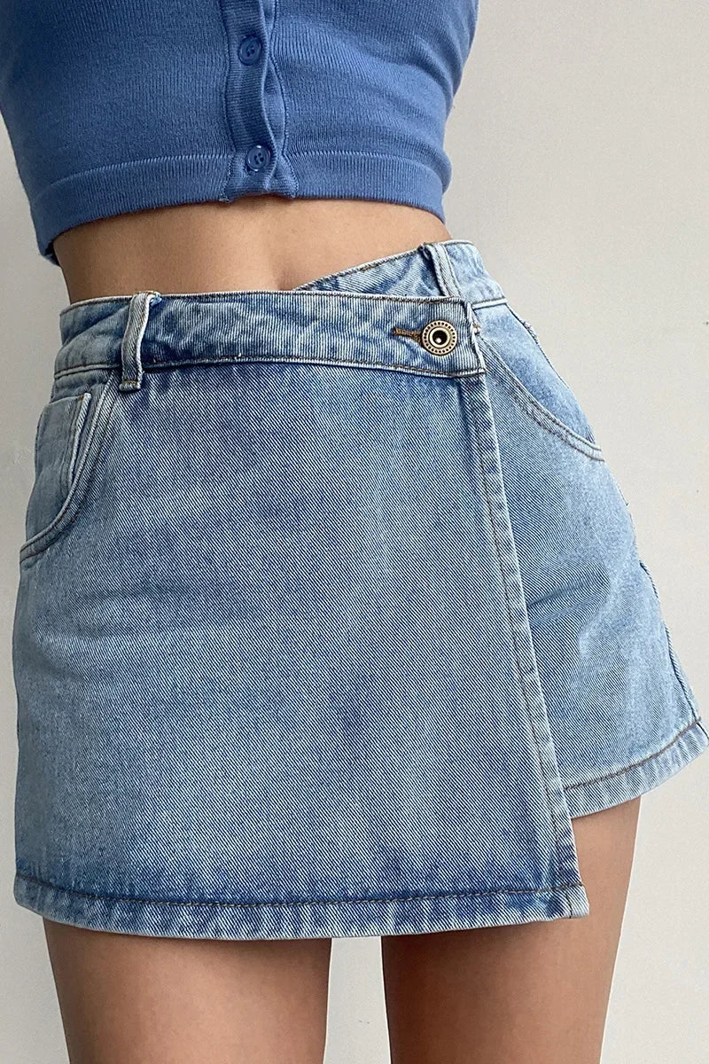 "Linea Alta" – Slimming Denim Skirt By Enzo Bellari®