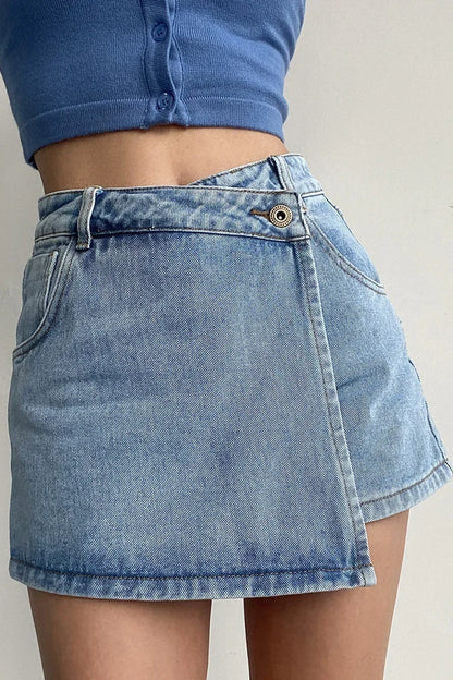 "Linea Alta" – Slimming Denim Skirt By Enzo Bellari®