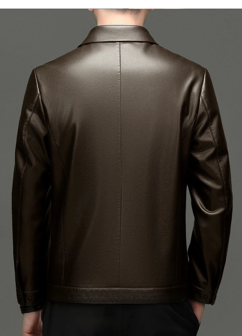 "Aria di Marzo" – Leather Polo Jacket By Enzo Bellari®