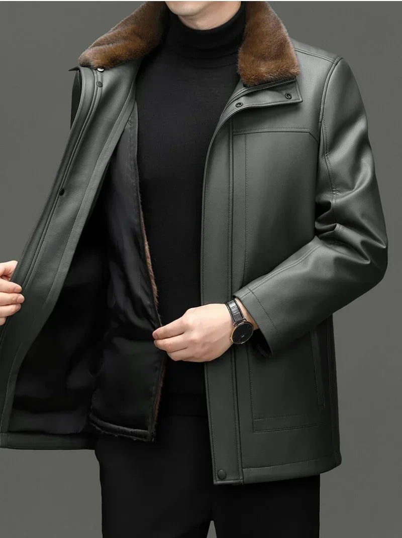 "Pelle Reale" – Sheepskin Mink Coat By Enzo Bellari®