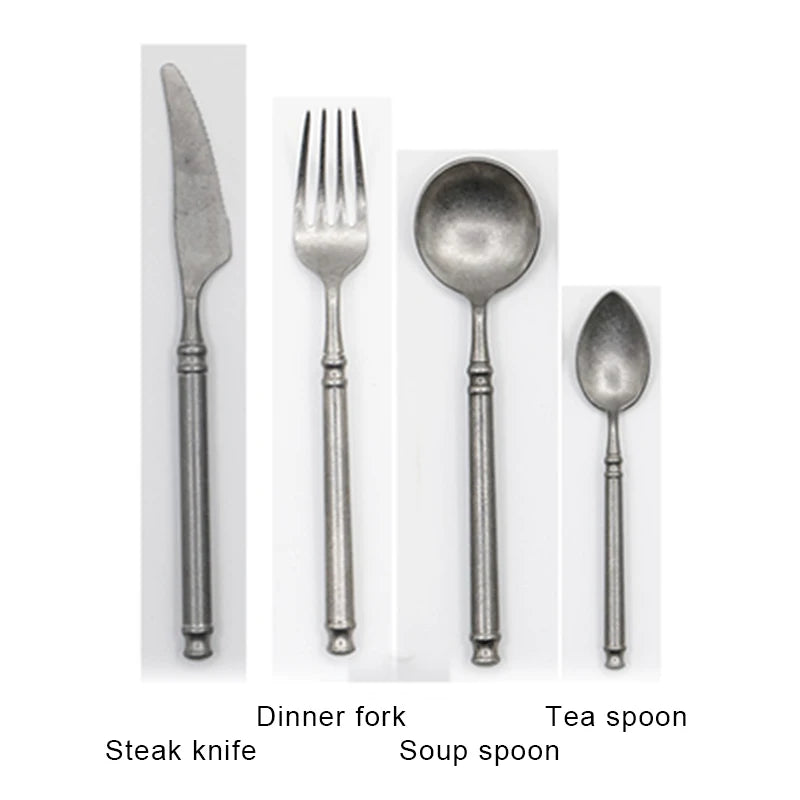 "Acciaio Retrò" – Stainless Flatware Cutlery Set By Enzo Bellari®