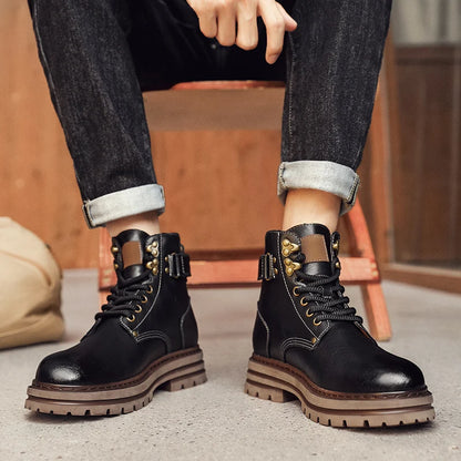 "Cuoio Puro" – Leather Ankle Boots By Enzo Bellari®