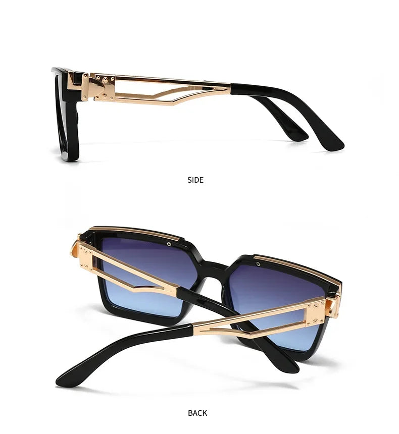 "Sole Dorato" – Square Gold Sunglasses By Enzo Bellari®
