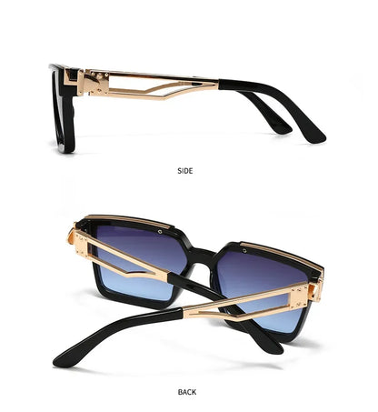 "Sole Dorato" – Square Gold Sunglasses By Enzo Bellari®