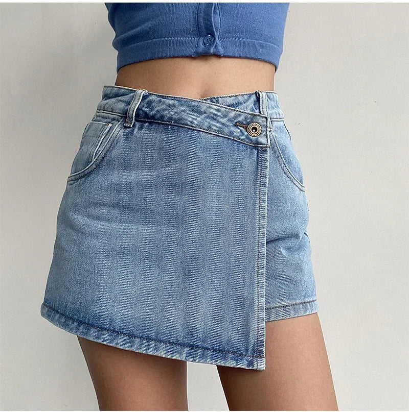 "Linea Alta" – Slimming Denim Skirt By Enzo Bellari®