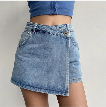 "Linea Alta" – Slimming Denim Skirt By Enzo Bellari®