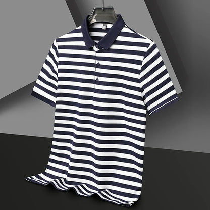 "Vera Luce" – Striped Cotton Polo Shirt By Enzo Bellari®