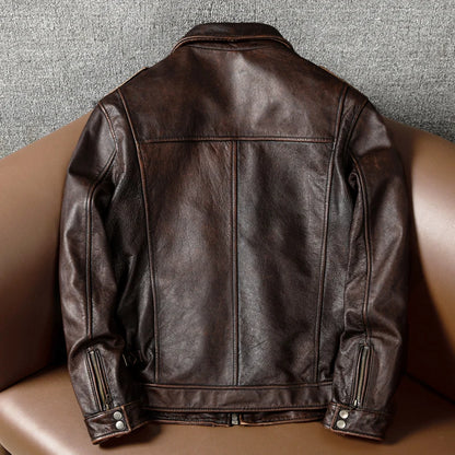 "Fior di Vento" – Retro M65 Leather Jacket By Enzo Bellari®