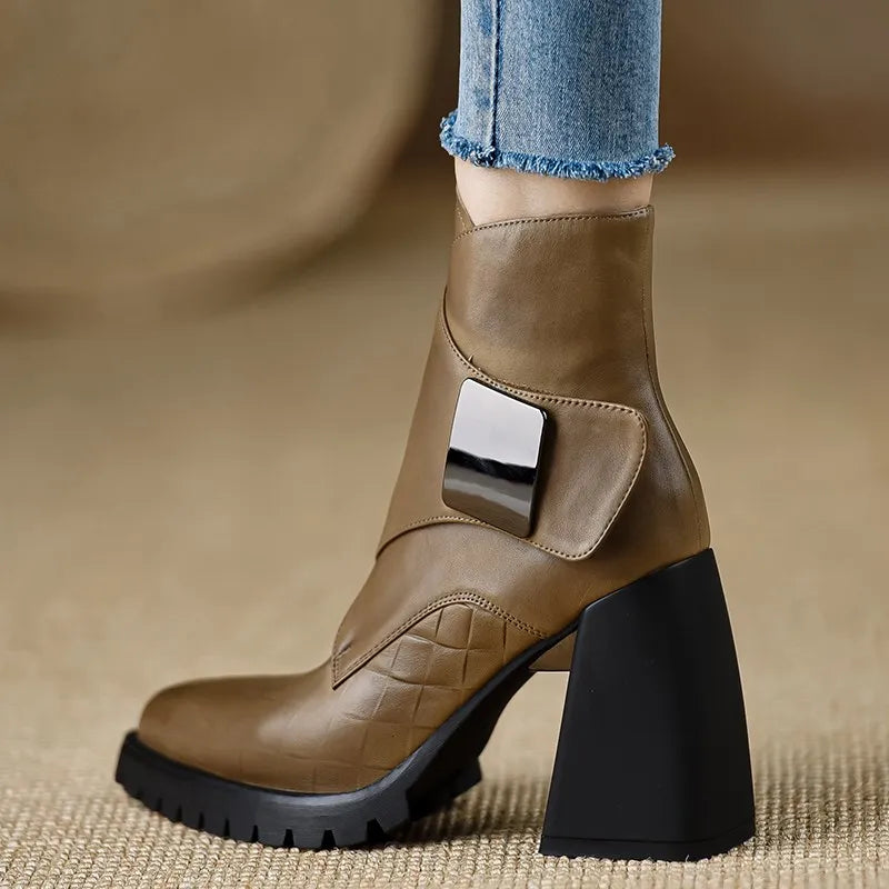 "Luce Nascosta" – PU Ankle Boots By Enzo Bellari®