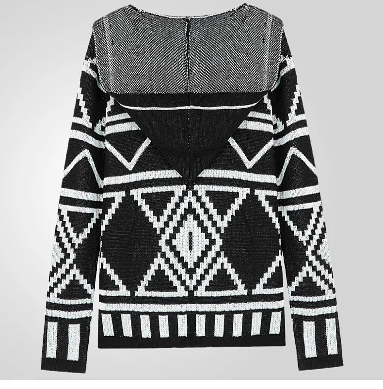 "Maglia Aperta" – Hooded Stitch Cardigan By Enzo Bellari®