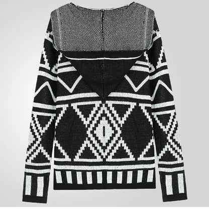 "Maglia Aperta" – Hooded Stitch Cardigan By Enzo Bellari®