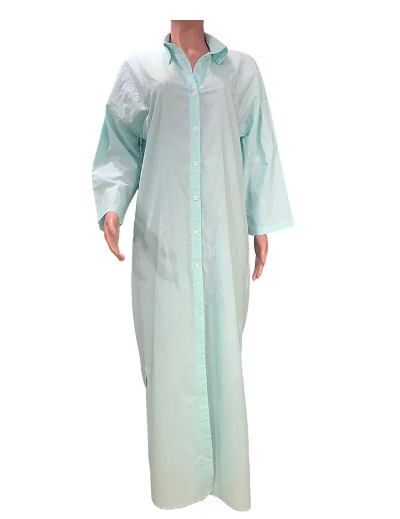 "Sole Calmo" – Cotton Linen Shirt Dress By Enzo Bellari®