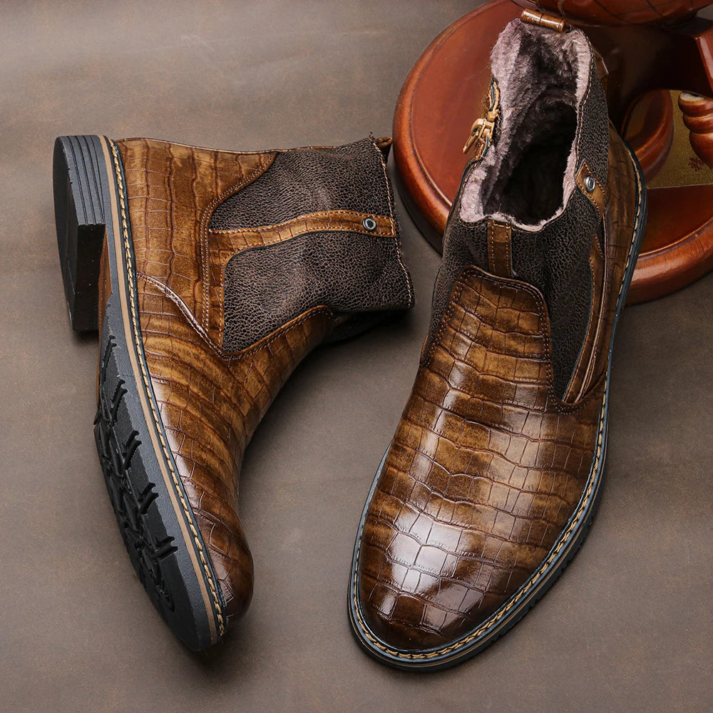 "Neve Forte" – Leather Winter Boots By Enzo Bellari®