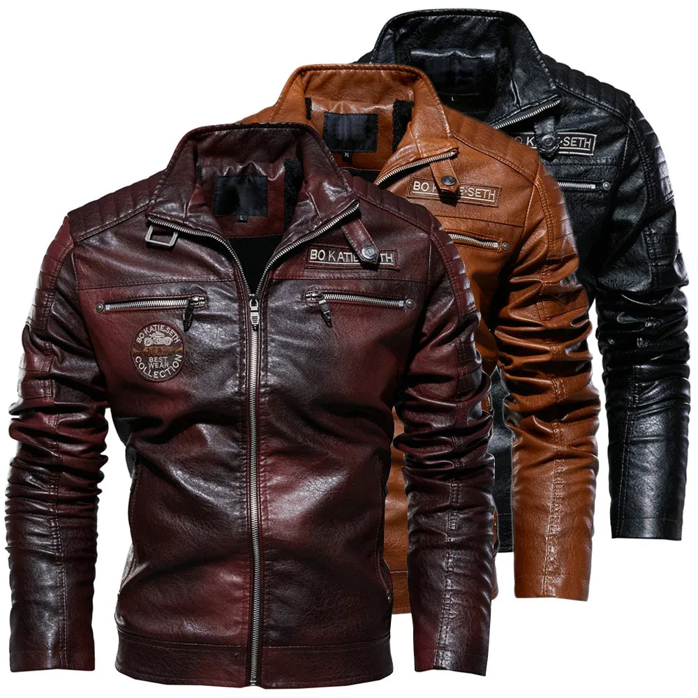"Strada Gelida" – Fleece Leather Jacket By Enzo Bellari®