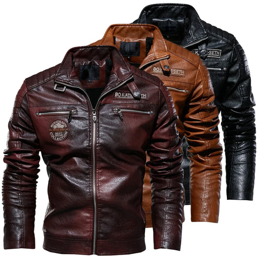 "Strada Gelida" – Fleece Leather Jacket By Enzo Bellari®