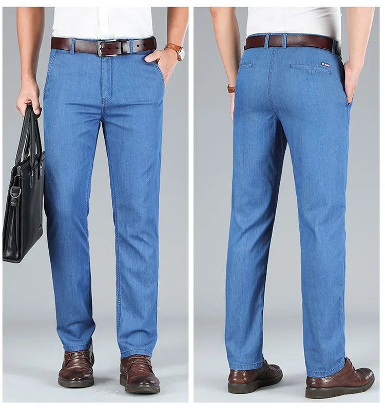 "Denim Estivo" – High-Waist Denim Trousers By Enzo Bellari®