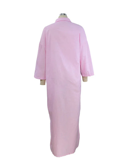 "Sole Calmo" – Cotton Linen Shirt Dress By Enzo Bellari®