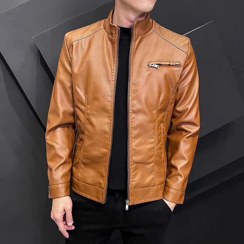 "Luce di Mare" – Slim Fit Motorcycle Leather Jacket By Enzo Bellari®