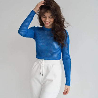 "Onda di Seta" – Ribbed Knit Pullover By Enzo Bellari®