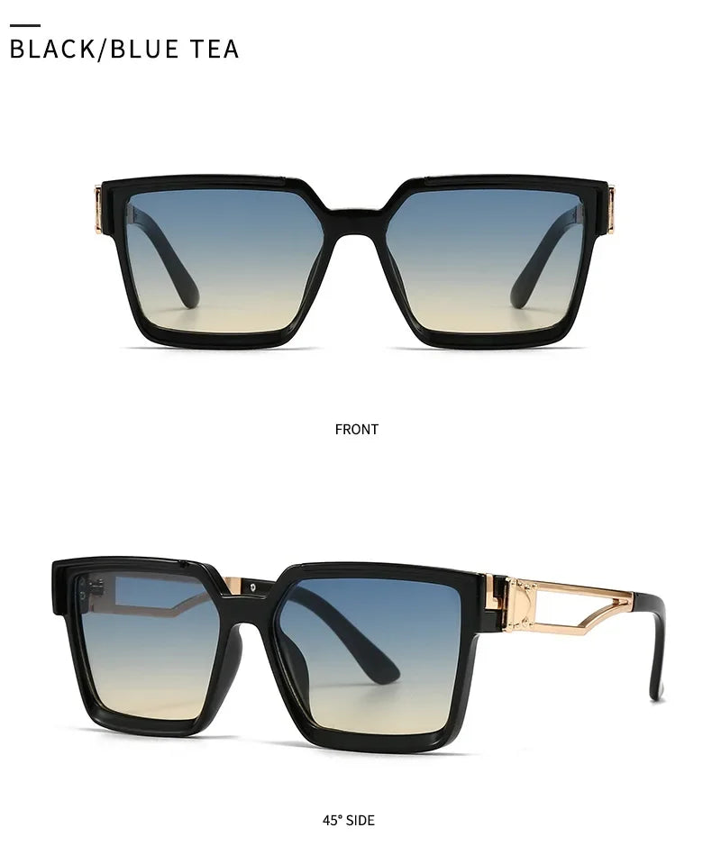 "Sole Dorato" – Square Gold Sunglasses By Enzo Bellari®