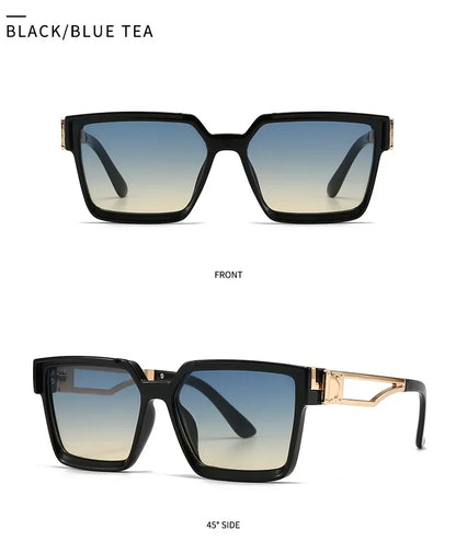 "Sole Dorato" – Square Gold Sunglasses By Enzo Bellari®
