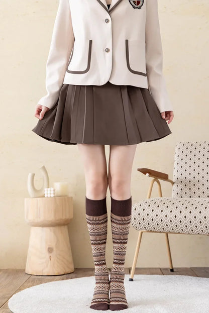 "Onda di Seta" – Ethnic Striped Knee Socks By Enzo Bellari®