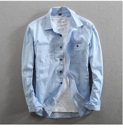 "Camicia Blu" – Denim Sleeve Shirt By Enzo Bellari®