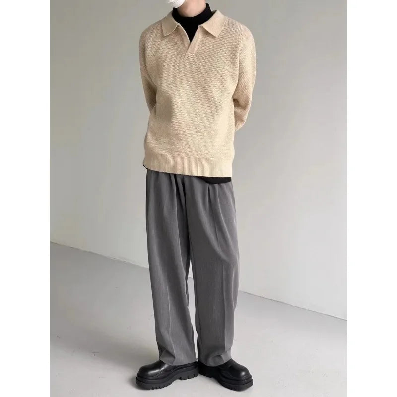 "Nodo Coreano" – Lapel Polo Sweater By Enzo Bellari®