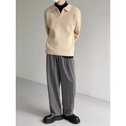 "Nodo Coreano" – Lapel Polo Sweater By Enzo Bellari®