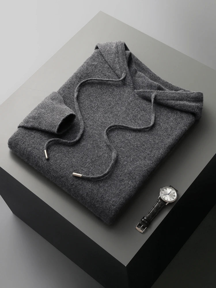 "Fior di Vento" – Cashmere Merino Wool Hoodie By Enzo Bellari®