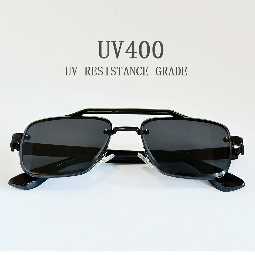 "Oro di Mare" – Luxury Square Rimless Sunglasses By Enzo Bellari®