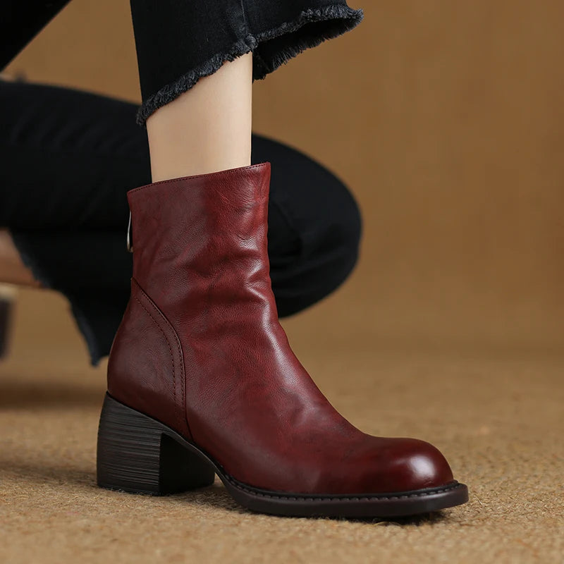 "Tacchi Corti" – Leather Ankle Boots By Enzo Bellari®