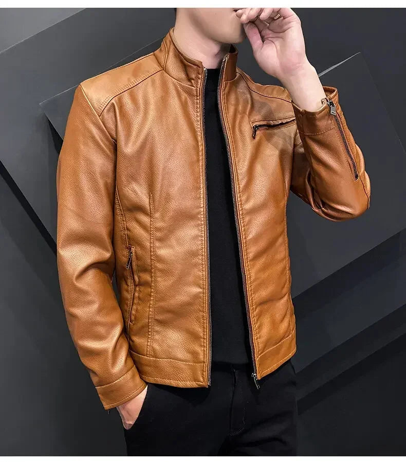 "Luce di Mare" – Slim Fit Motorcycle Leather Jacket By Enzo Bellari®