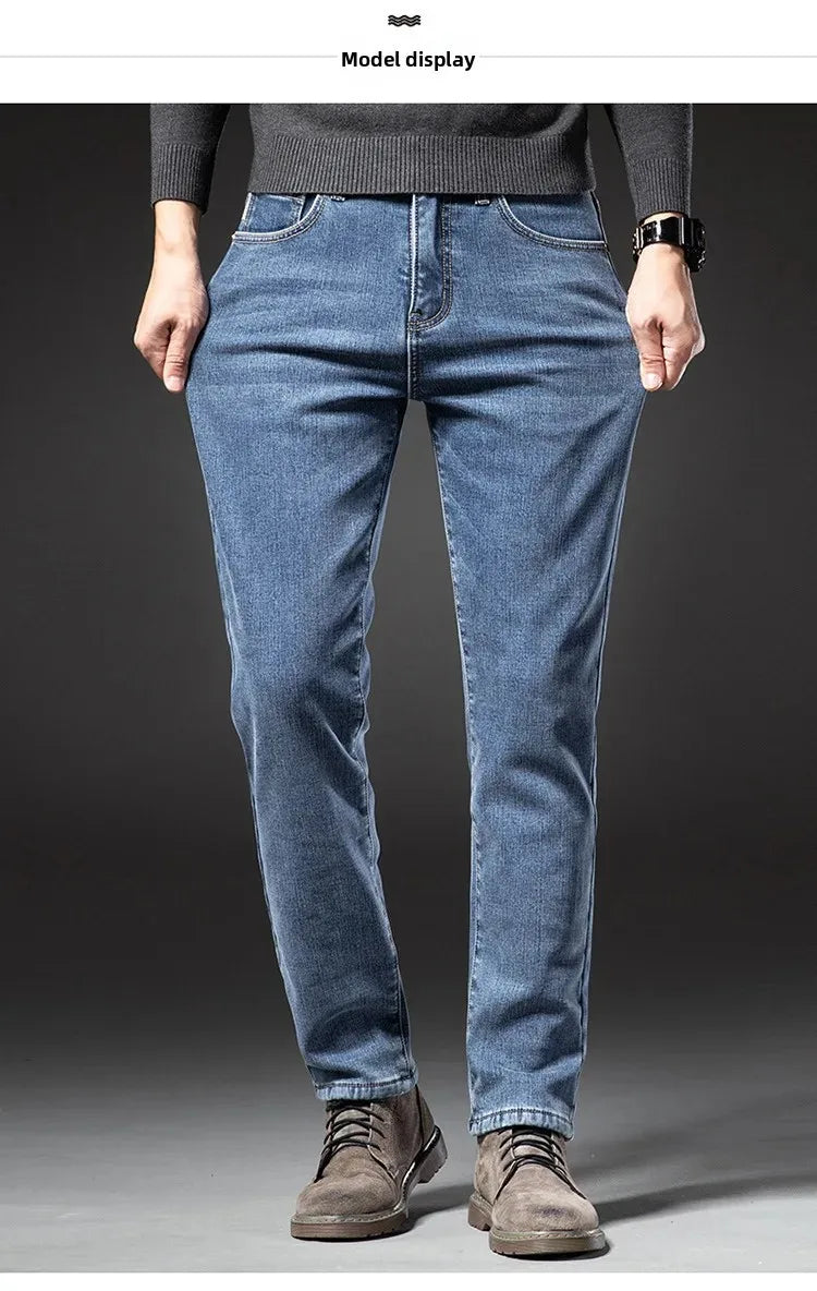 "Linea Invernale" – Fleece Straight Jeans By Enzo Bellari®