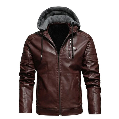 "Pelle Fredda" – Hooded Leather Jacket By Enzo Bellari®