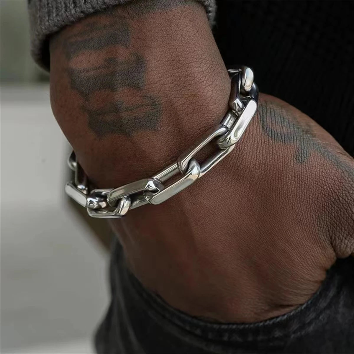 "Oro di Mare" – Punk Stainless Steel Chain Bracelet By Enzo Bellari®